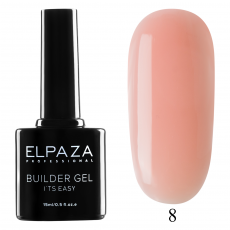 Гель для наращивания с кисточкой Elpaza Builder Gel it’s easy № 08 15 МЛ  розовый